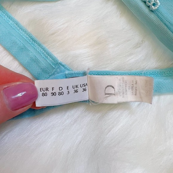 La Perla Blue Lace Bra - Size 36D - Picture 5 of 5